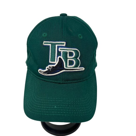 Tampa‎ Bay Rays MLB Baseball Hat Solid Green Embroidered Outdoor Cap One Size - Picture 1 of 9